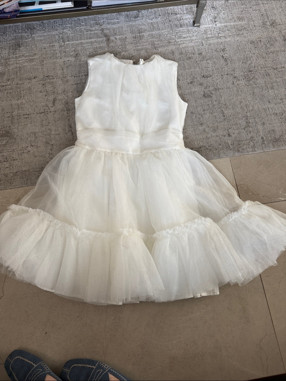 Simonetta Ivory Tulle Party Dress
